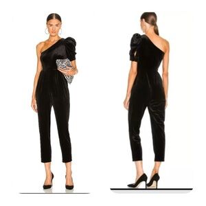 Yumi Kim X Revolve Donna Jumpsuit in Black Velvet $258 Small